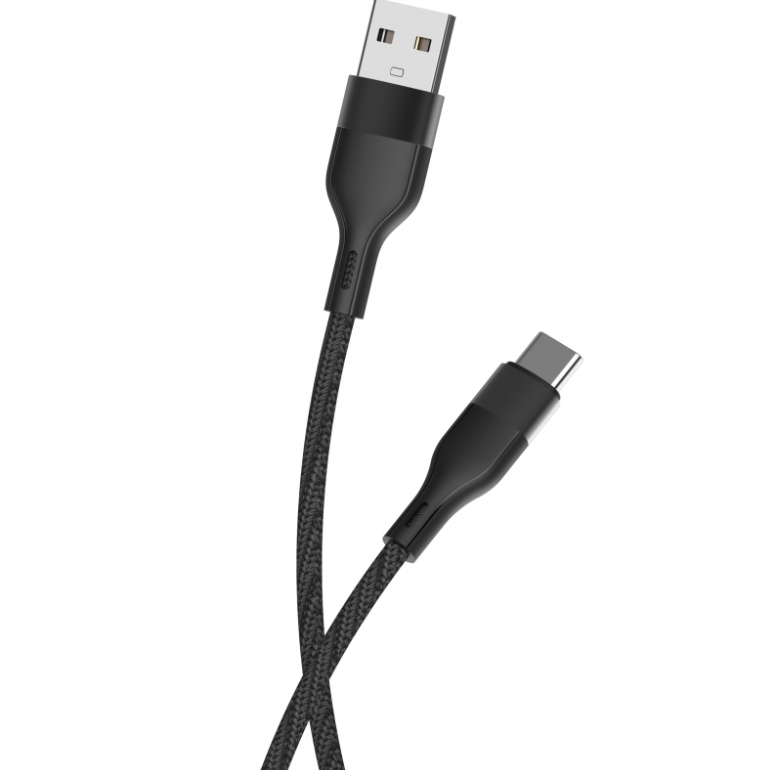 Cablu Date și Încărcare Maxlife USB-A - USB-C MXUC-07 20W 1m Negru
