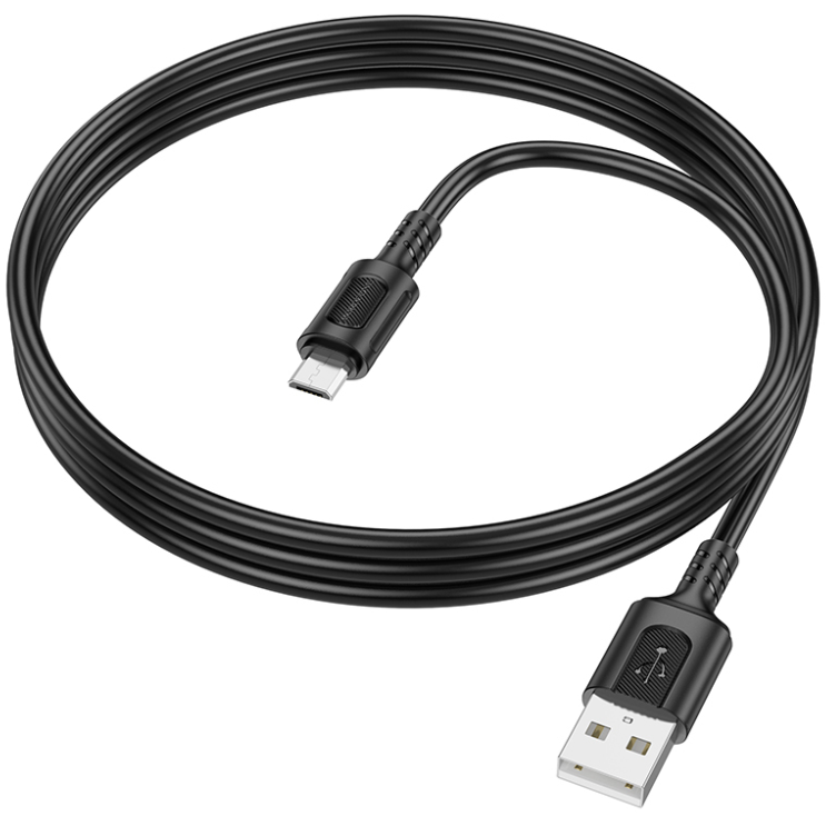 Cablu Date și Încărcare Borofone USB-A - microUSB BX111 Feliz 18W 1m Negru