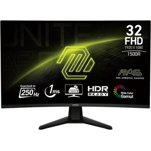 Monitor MAG 32C6X VA 31.5 inch Full HD 1920 x 1080 HDMI Displayport Curbat 250Hz 1ms Negru