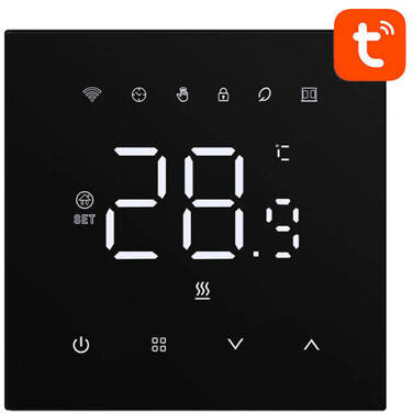 Termostat Inteligent Avatto WT410-16A-B Încălzire Electrica 16A WiFi Negru