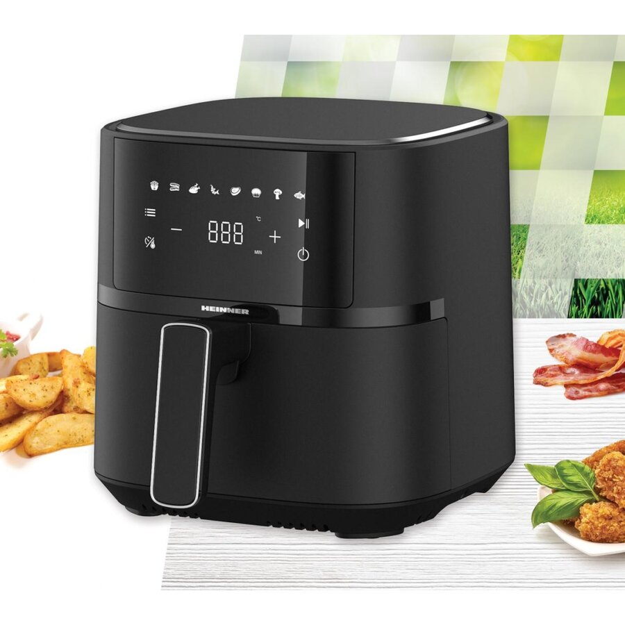 Friteuza cu Aer Cald HAF-B4BK1500 4L 8 Programe Presetate Timer 1500W Negru Mat