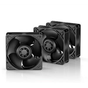 Set 3 Ventilatoare S12038-4K 120mm PWM 600 - 4000rpm Negru