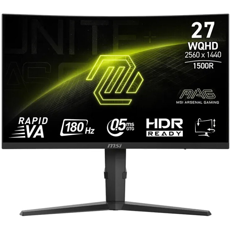 Monitor LED Gaming Curbat MAG 275CQPF 27 inch QHD VA 0.5ms 180Hz Black