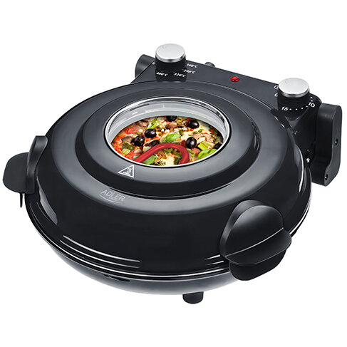 Cuptor Electric pentru Pizza AD6314  Piatra Ceramica 1200W Negru