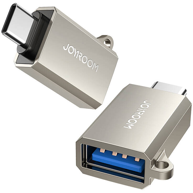 Adaptor Joyroom S-H151 USB-C Tata - USB Mama 5Gbps Argintiu — imaginea 3