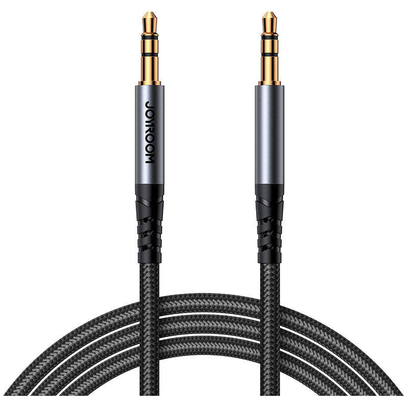Cablu de date SY-A08, 2x Mini jack 3,5 mm AUX, 1.2m, Negru