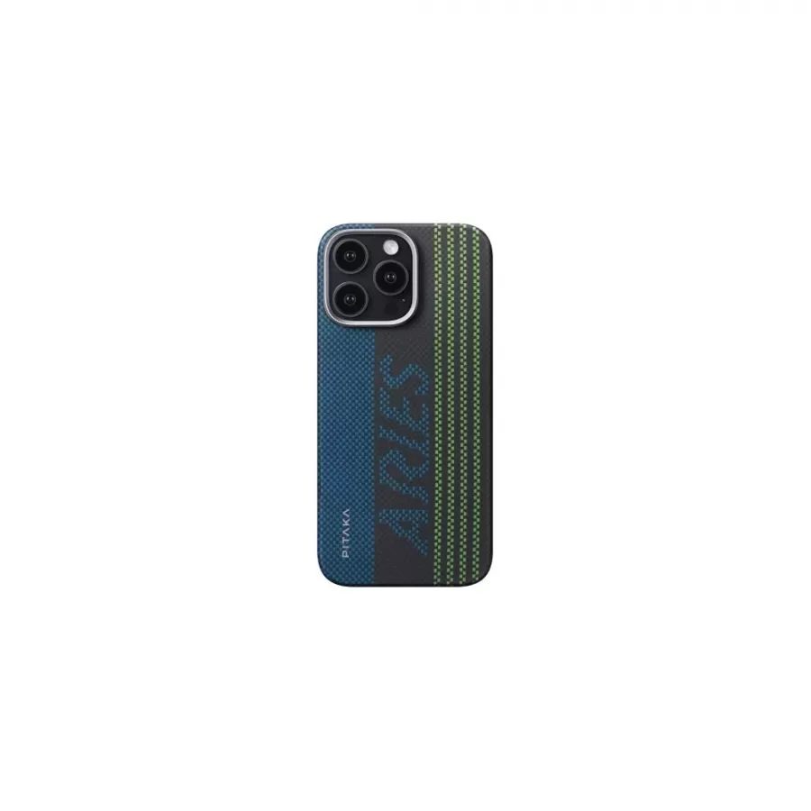 Husa Telefon Pitaka MagEZ 5 Tactile Woven Aramida Pentru iPhone 16 Pro Max MagSafe Aries