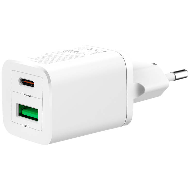 Incarcator Retea HN238A 30W  PD  USB A USB C Alb