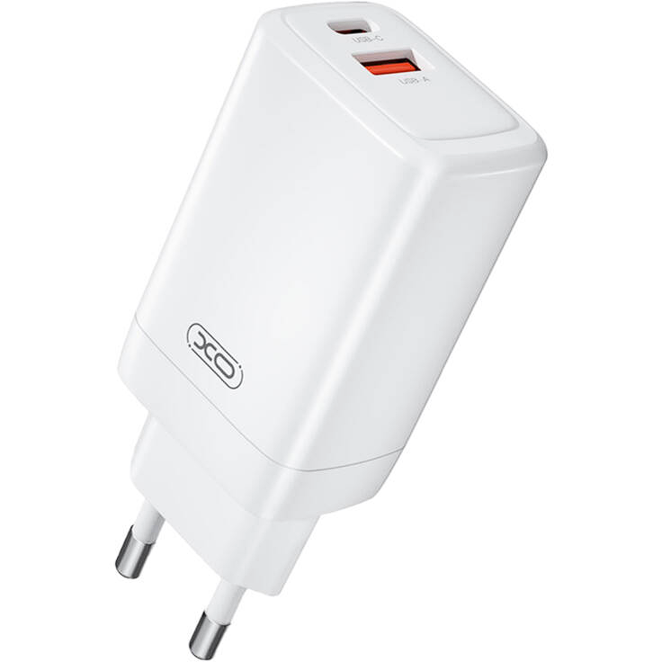 Incarcator Retea CE17  65W  1x USB-C  1x USB-A Alb