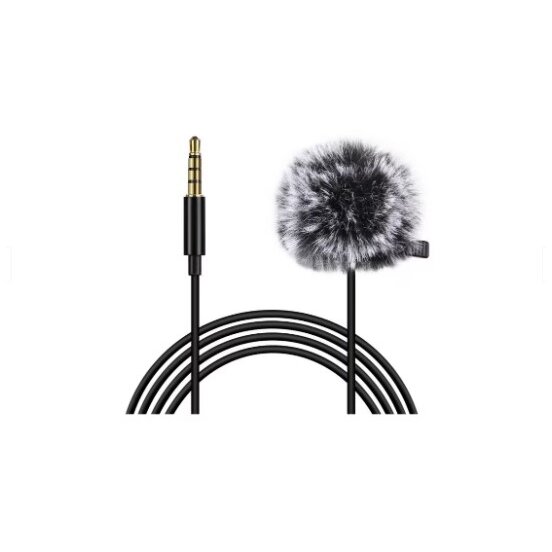 Microfon tip lavaliera Puluz PU424, Jack 3.5 mm, 1.5m (Negru) — imaginea 4