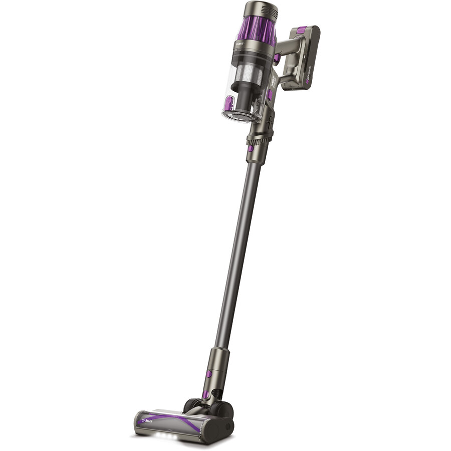 Aspirator vertical fara fir 2 in 1 Typhoon Ultra Power, 500 W, Trepte de putere: 4 (Eco, Standard, Max, Auto), Putere de aspirare maxima: 34 kPa (160 W), Functie iSense, Gri/mov - imagine 3
