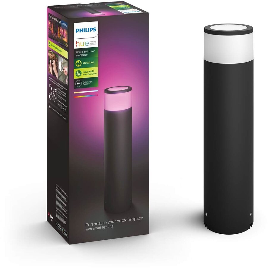 Lampa LED de Grădină Philips Hue Calla L 8W 590 Lumeni Lumina Reglabilă Negru