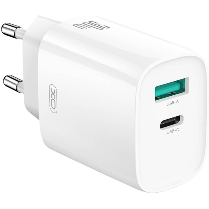 Incarcator CE30 30W 1x USB-C 1x USB-A Alb