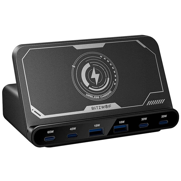 Incarcator BW-S26 160W 2xUSB-A 4xUSB-C  Wireless  Negru