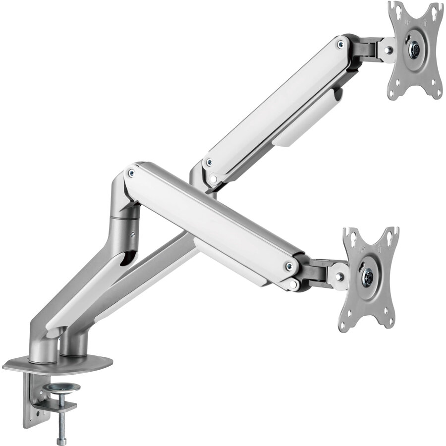 Suport 2 Monitoare LDT63-C024 Spring Double Arm 17-32inch Max 9kg/Brat Argintiu