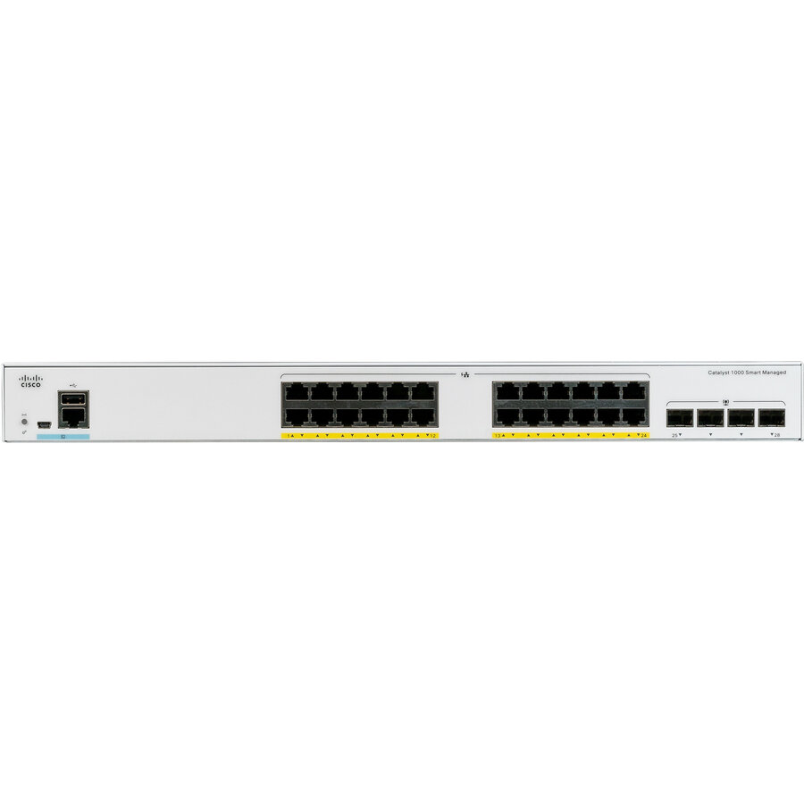 Switch Catalyst 1000 24 PORT GE/POE 4 X 10G SFP Alb