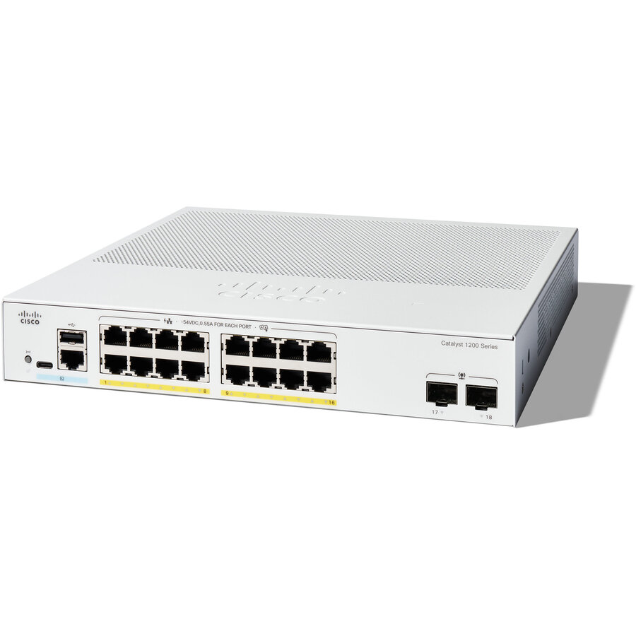 Switch Catalyst 1200 16-PORT GE POE/2X1G SFP Gri