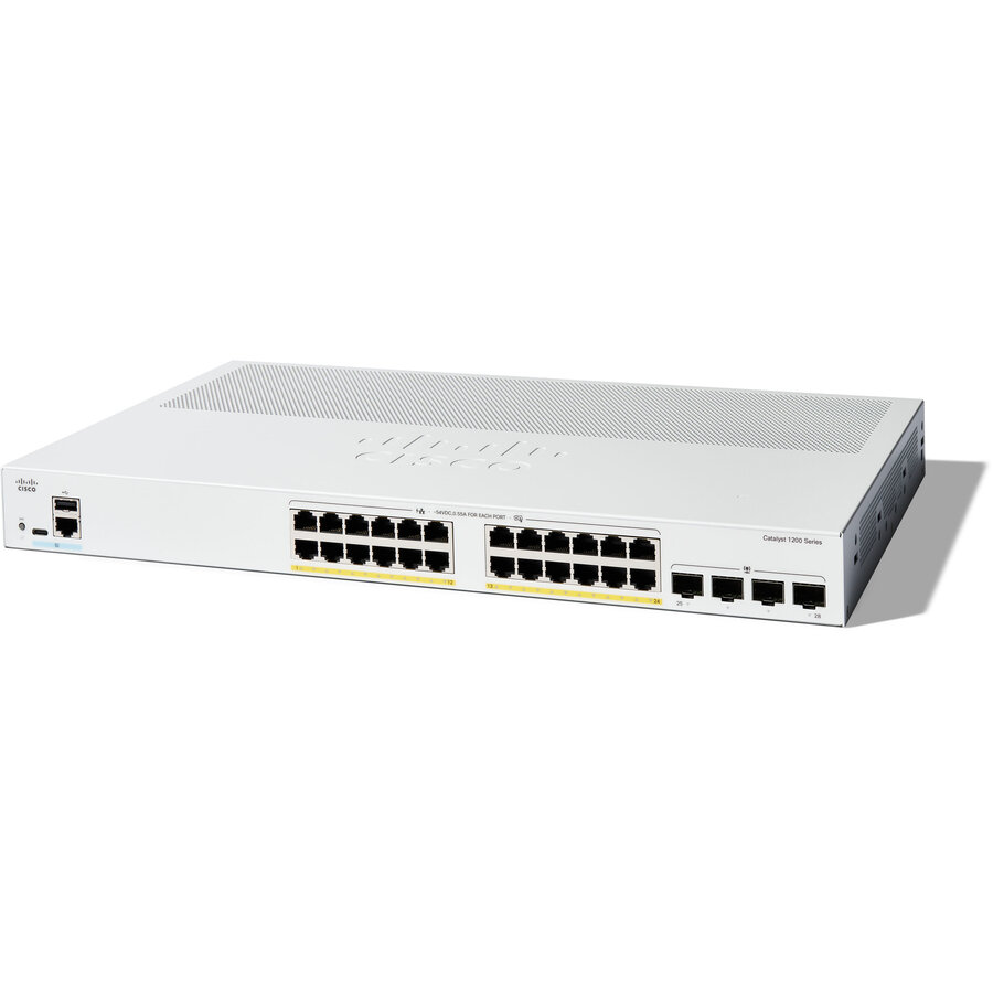 Switch Catalyst 1200 24-PORT GE POE/4X1G SFP Gri