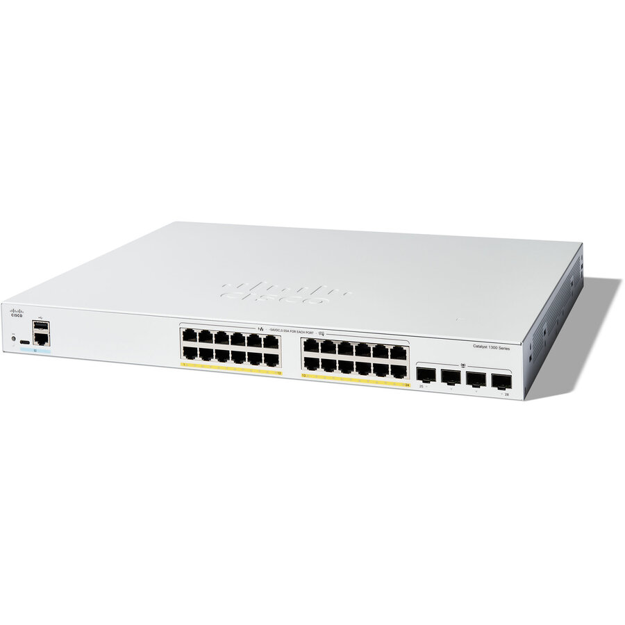 Switch Catalyst 1300 24-PORT GE FULL/POE 4X1G SFP Alb