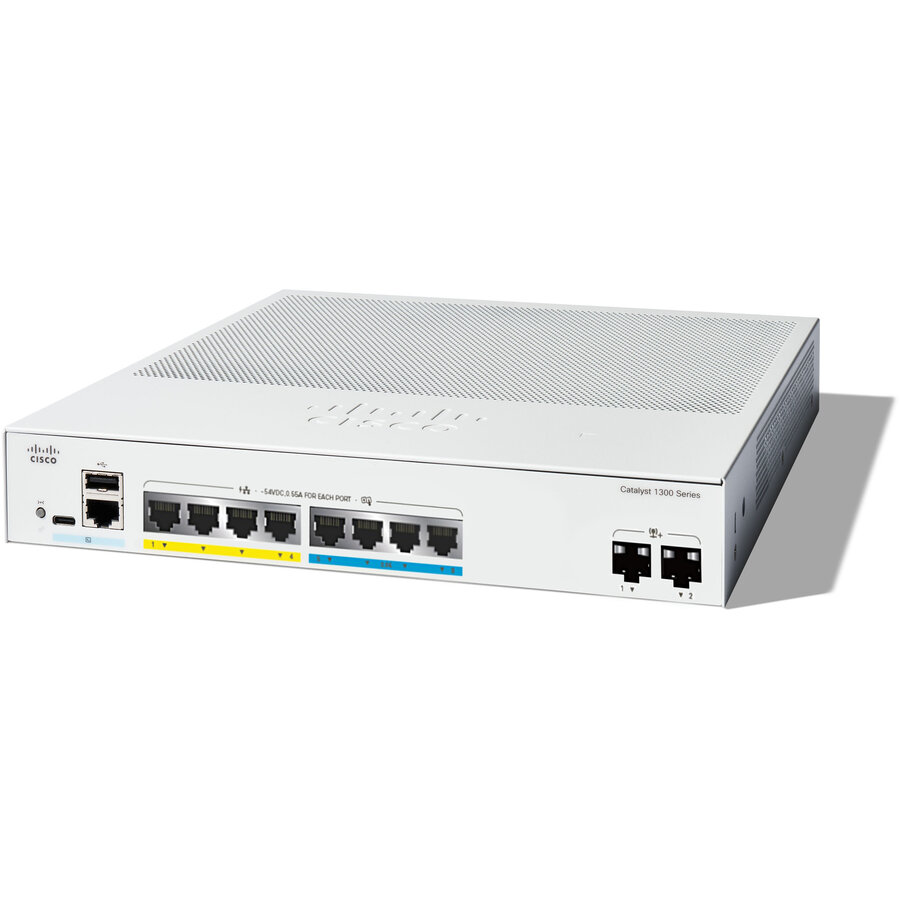 Switch Catalyst 1300 4-PORT 2.5GE/4-PORT GE POE 2X10G SFP+ Alb