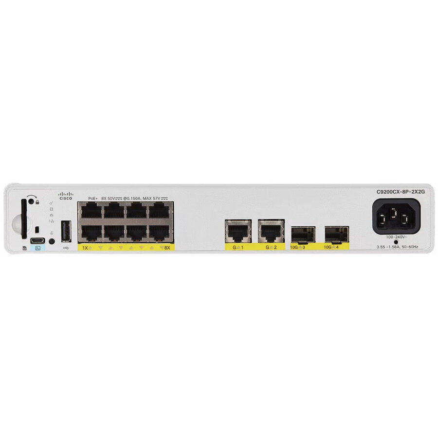 Switch Catalyst 9000 Compact 8/PORT POE+ 240W Essentials Alb