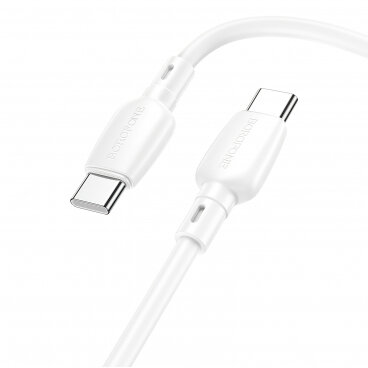 Cablu Date si Incarcare USB-C - USB-C BX93 60W 1m Alb