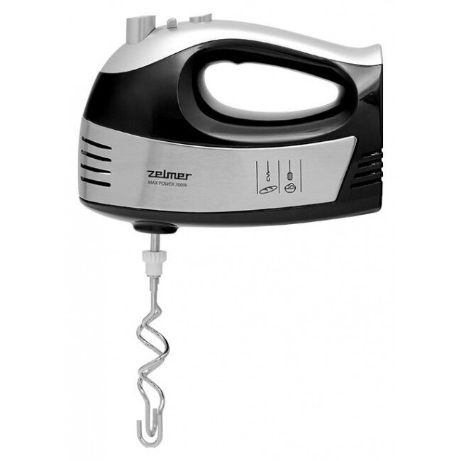 Mixer De Mână Zelmer ZHM2453BS 700W 5 Viteze Negru/Argintiu — imaginea 3