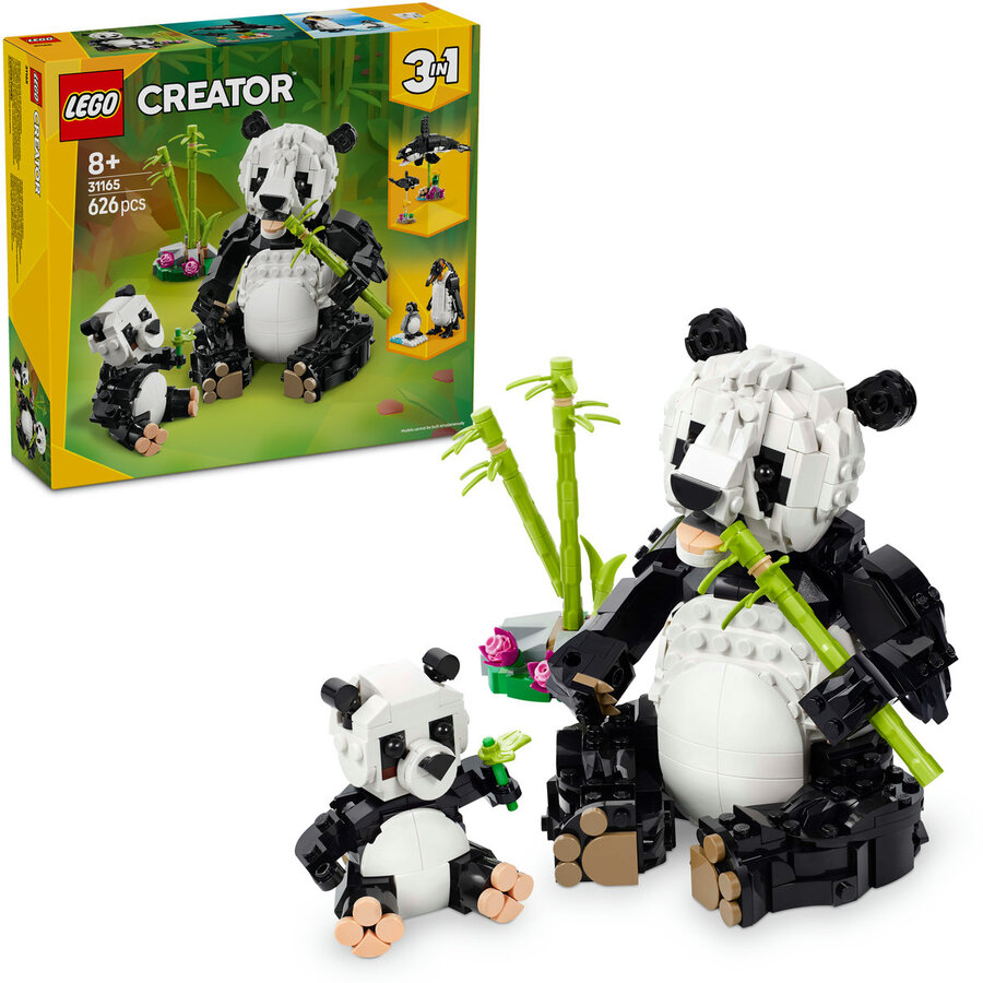 LEGO Animale sălbatice: Familia de urși panda Numar piese 626 Varsta 8 + ani
