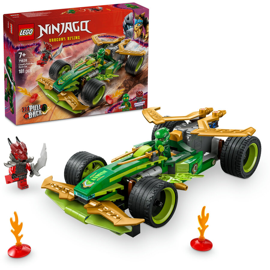 LEGO Mașina de curse pull-back a lui Lloyd Numar piese 181 Varsta 7 + ani