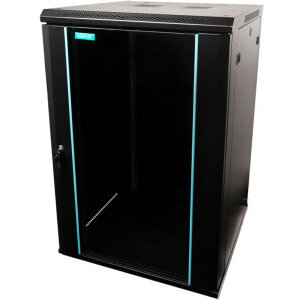 Cabinet Metalic de Podea Spacer SPCN-27U-800-BK-03 27U 600x800MM Flatpack (Dezasamblat) Ușă Sticlă cu Blocare Panouri Laterale Detasabile Oțel 2MM Sarcina Maximă 1000KG Negru