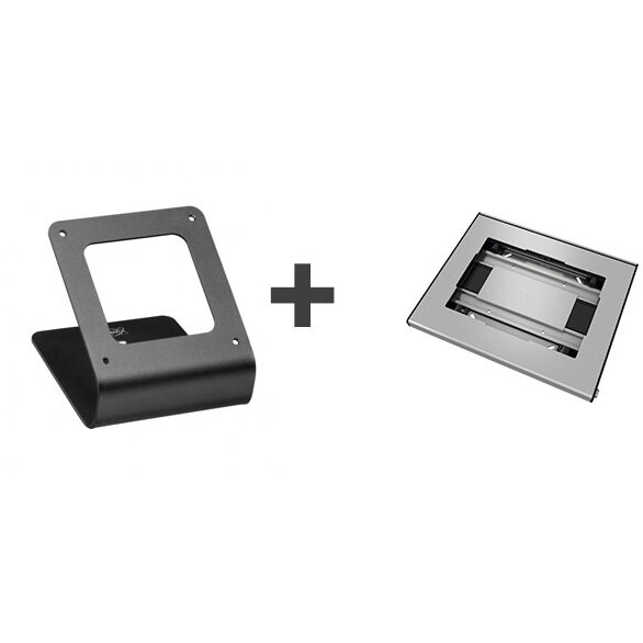 Suport de Perete / Masa PTA3103 + Carcasa Siguranta TabLock PTS2010 Pentru Tablete 9-10Inch Negru/Argintiu