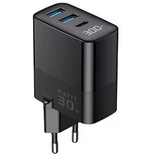 Incarcator Retea UCLE001 EU USB-C 2x USB-A 30W Negru