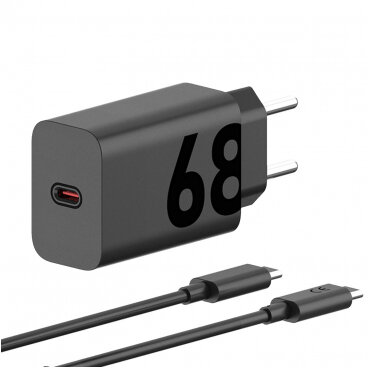 Incarcator Retea Cu Cablu USB-C 68W 6.2A 1 x USB-C Negru