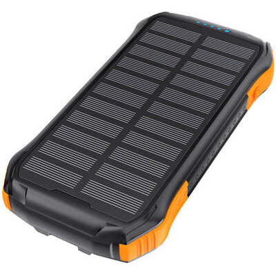 Baterie Externa B659 Solar  2x USB 10000mAh Qi 5W Negru