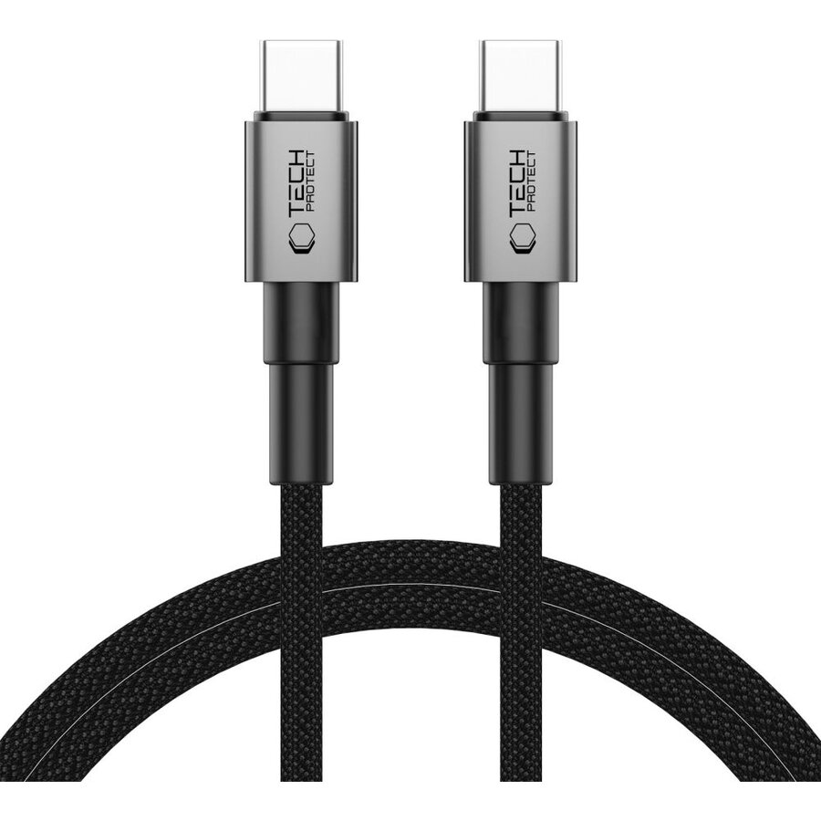 Cablu de date UltraBoost DNA, 2x USB-C, PD 60W, 3A, 2m, Gri