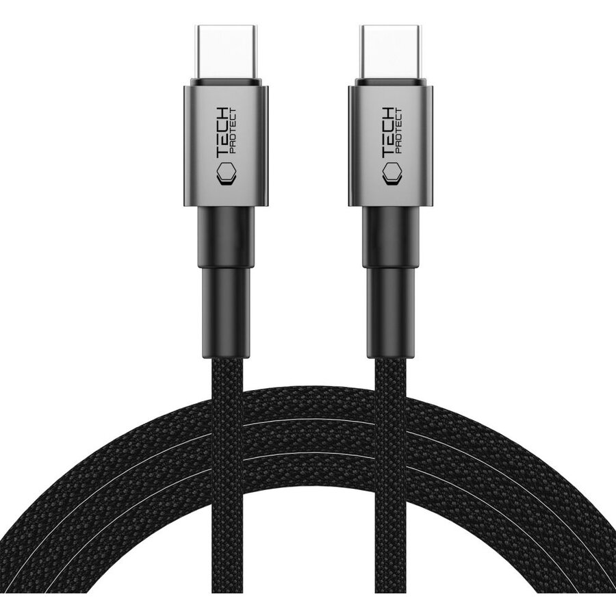 Cablu de date UltraBoost DNA, 2x USB-C, PD 100W, 5A, 2m, Gri