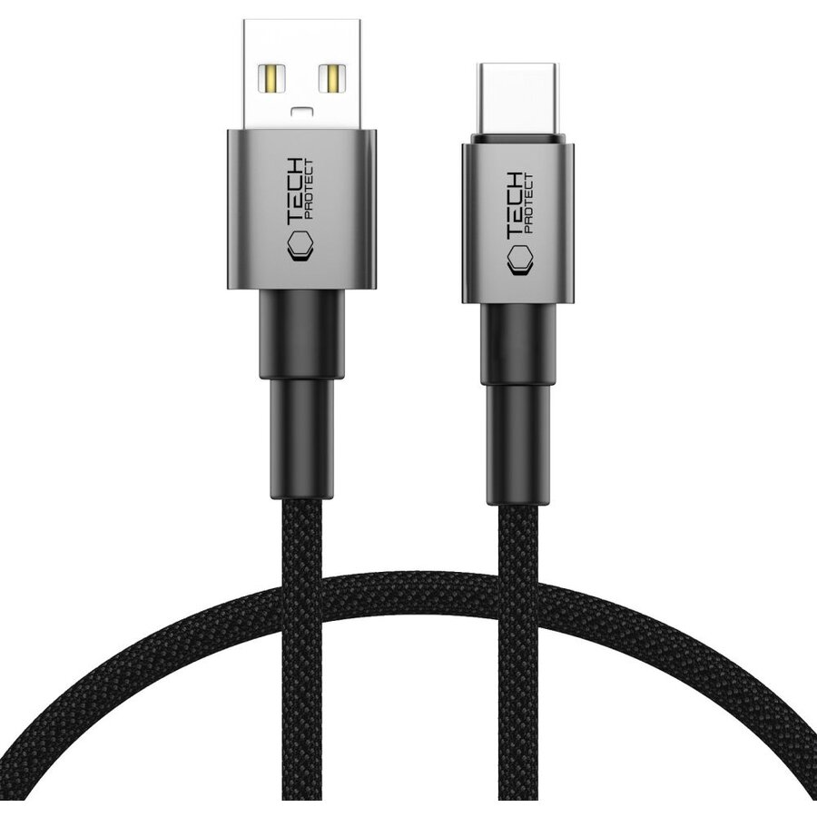 Cablu de date UltraBoost DNA, USB/USB-C, 15W, 3A, 25cm, Gri