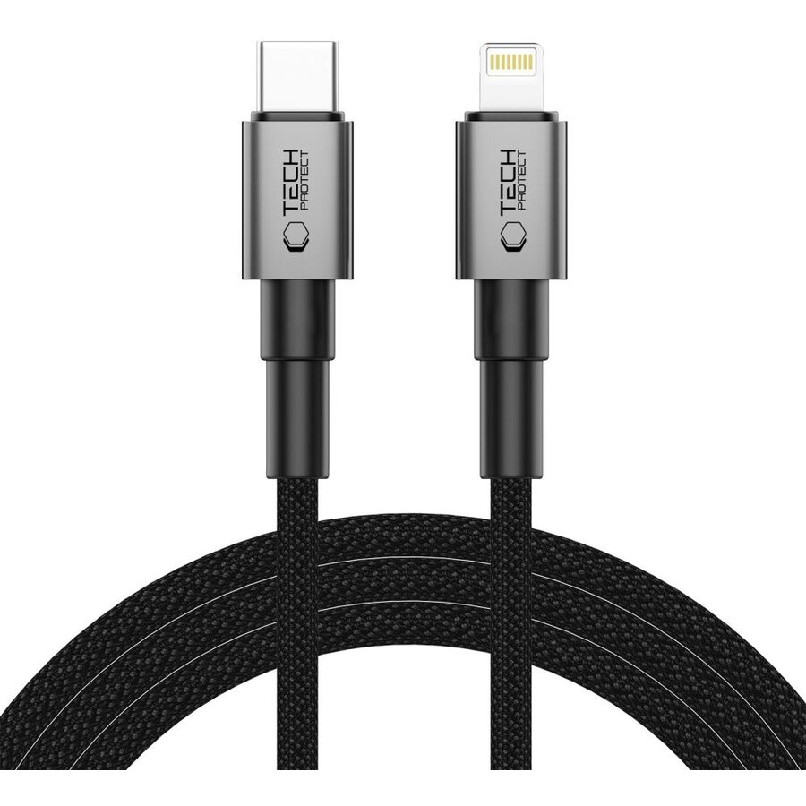 Cablu de date UltraBoost DNA, USB-C/Lightning, PD 27W, 3A, 2m, Gri
