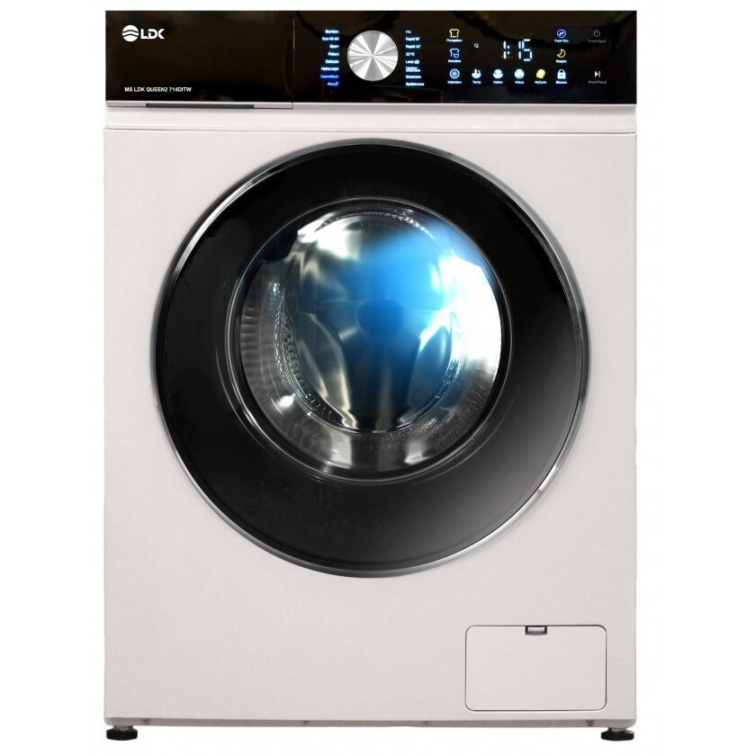 Masina de Spalat Rufe Queen2 714DITW Capacitate 7KG 1400RPM 16 Programe Control Touch Motor Inverter Clasa A  Alb