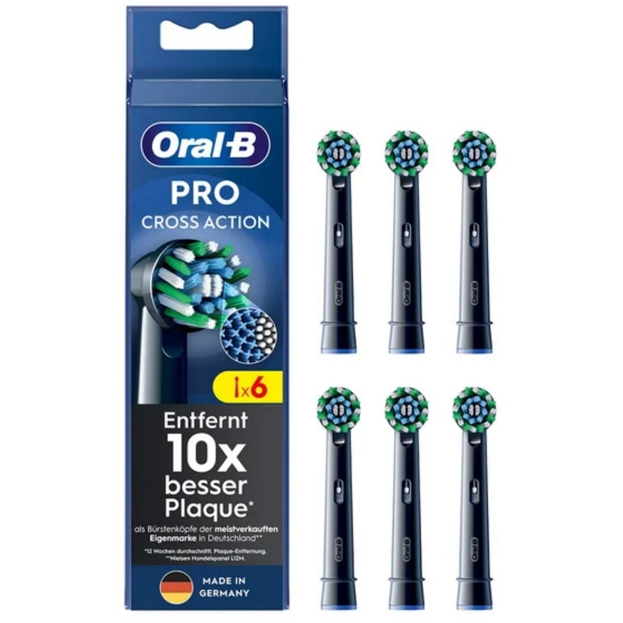 Rezerva Periuta Dinti Sonic 6x Cross 6-Pack Black