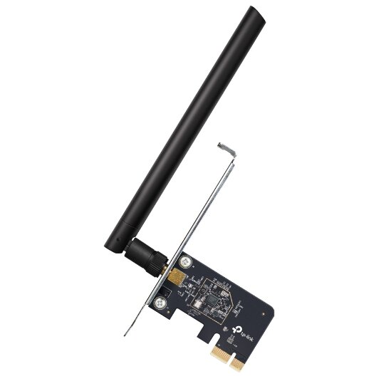 Adaptor Wireless Archer T2E AC600 Dual Band PCI-Ex 2.4GHz / 5GHz 600Mbps Antena Externa Negru