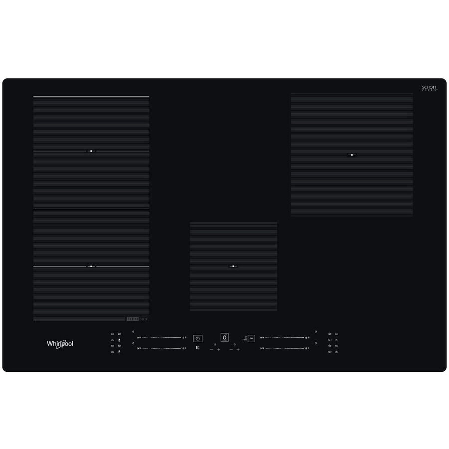 Plita Incorporabila pe Inductie WFS3977NE 4 Zone de Gatit FlexiCook Panou Frontal 75CM Negru