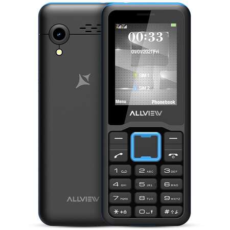 Telefon Allview M30STARK Dual Sim 2G Negru Cu Insertie Albastra