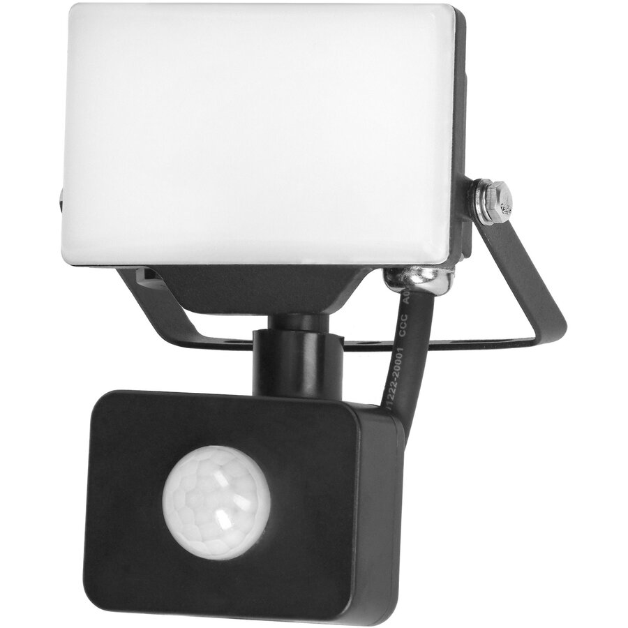 Proiector LED SMD Adviti Porto S AD-NL-6462BLR4 cu Senzor de Mișcare 10W 800LM IP44 4000K Aluminiu Negru/Alb