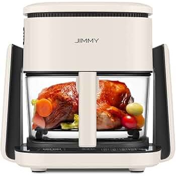 Friteuza Cu Aer Cald Air Fry 2-In-1 1100W 4l Bol Transparent 8 Programe Display HD Touch Screen Bej
