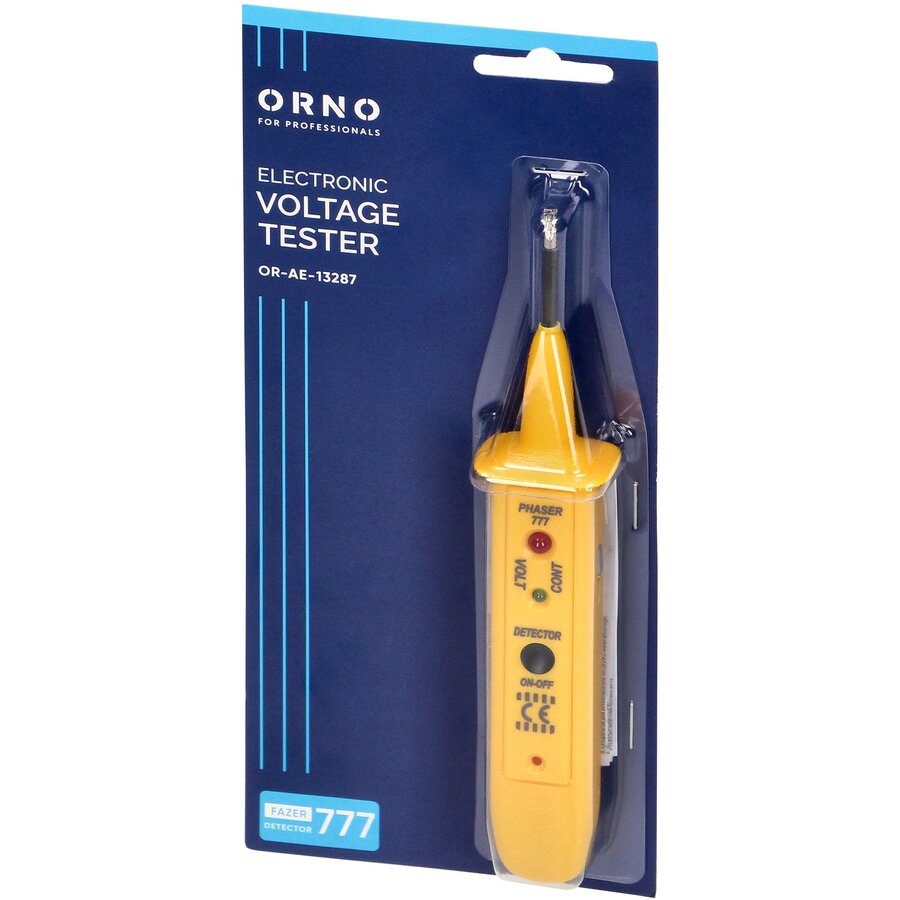 Tester Electronic Multifuncțional ORNO FAZER 777 3-500V AC/DC Continuitatea Conductiei 3x LR44 Galben