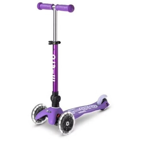 Trotineta Copii Deluxe LED Pliabila 3 Roti 2-6ani Maxim 35kg Violet