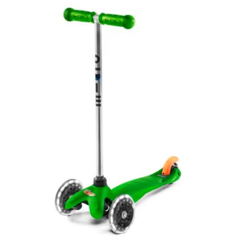 Trotineta Copii LED 3 Roti +2ani Maxim 50kg Verde
