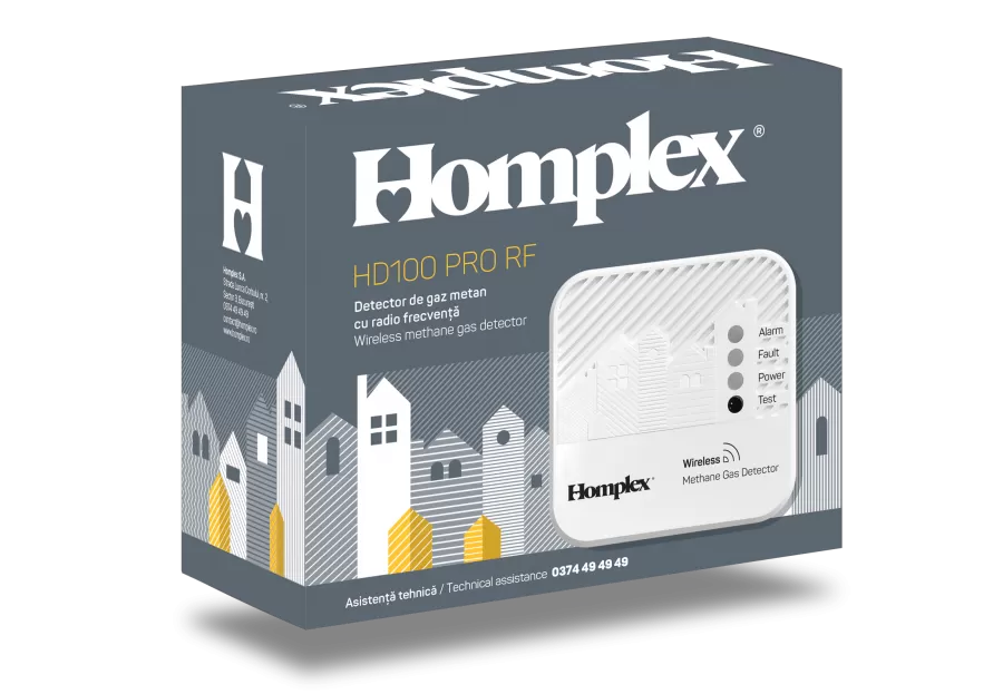 Detector de Gaz Metan Wireless Homplex HD100 PRO RF cu Radiofrecventa ...