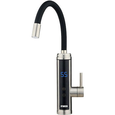 Robinet Electric Pentru Incalzit Apa IWH955 3600W Montare Pe Blat Inox Clasa Energetica A Protectie La Supraincalzire Negru/Argintiu